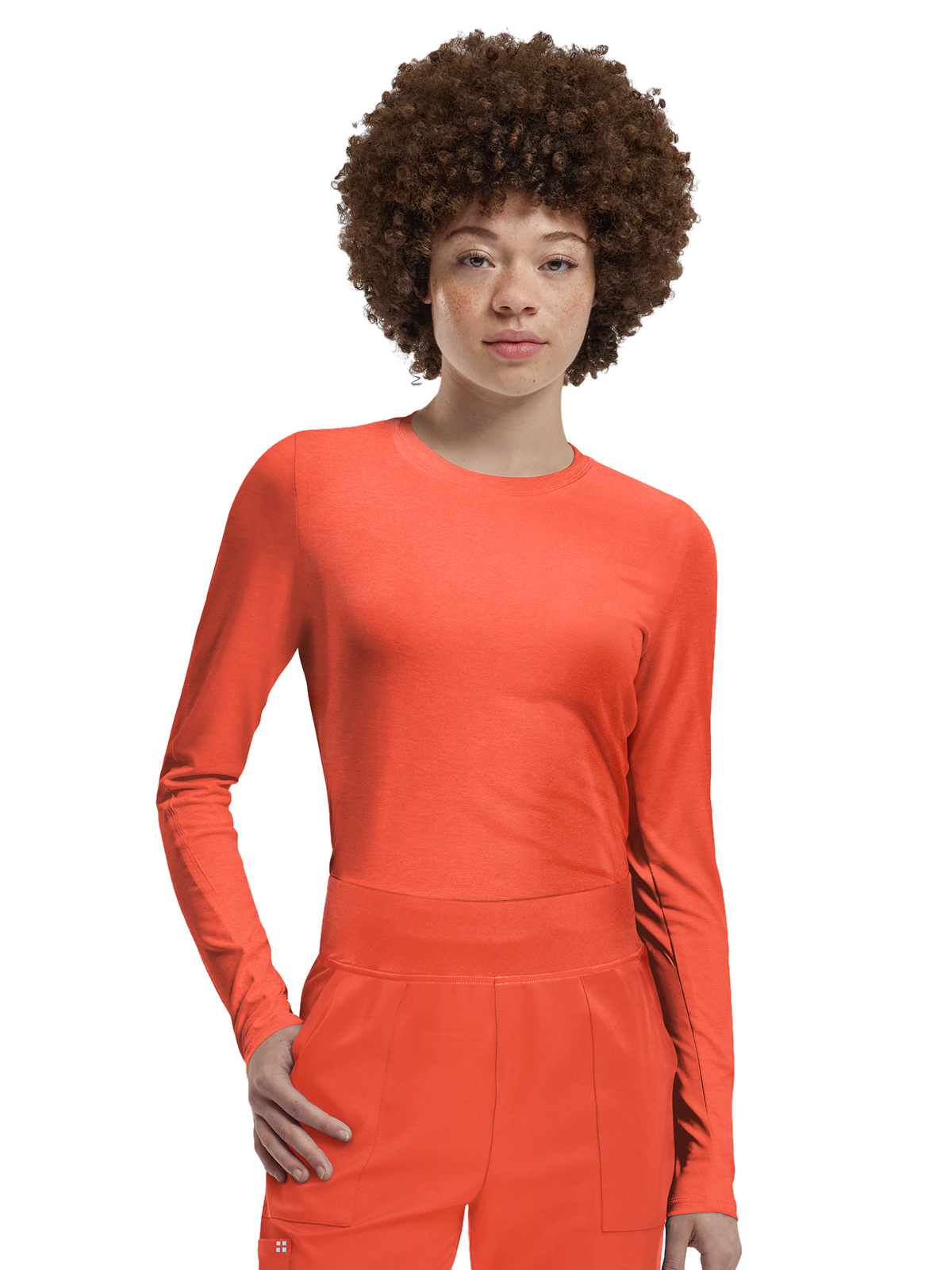 White Cross - VIBE - Women's Shirttail Hemline Underscrub Tee 15