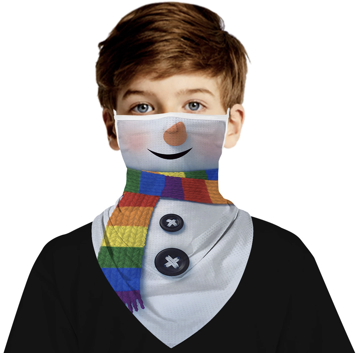 Full Color Gaiter Face Mask - Youth Size - W/ Ear Loops 9