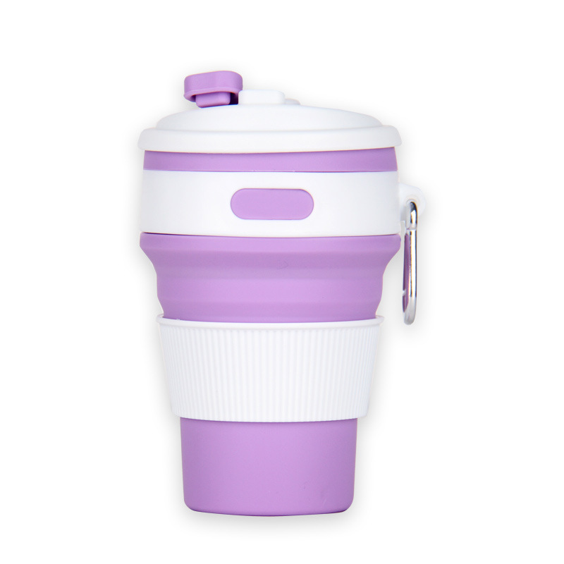 12 oz Silicone Collapsible Cup W/ Carabiner 2