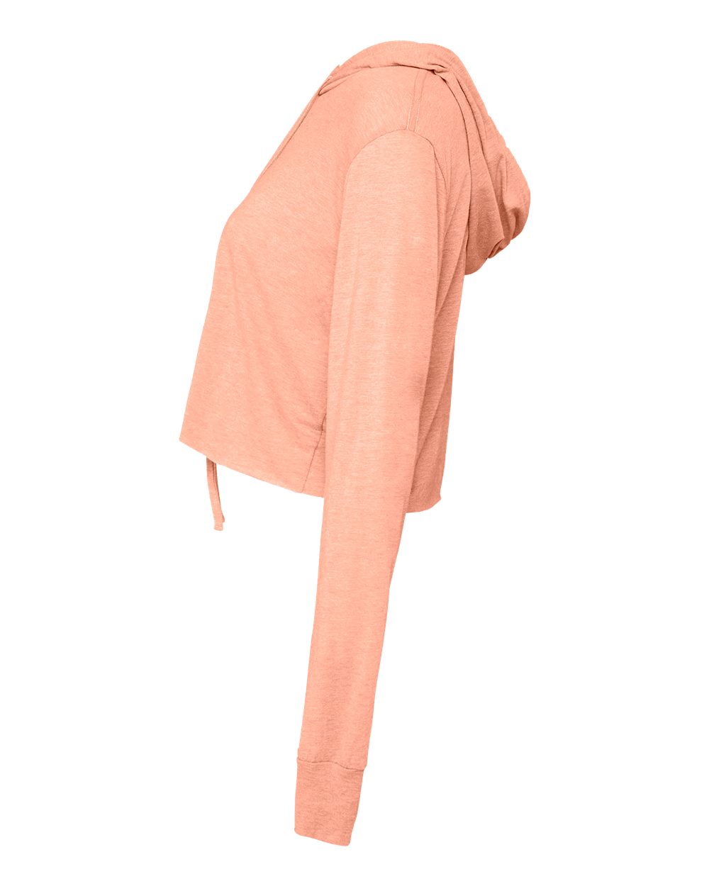 Women's Triblend Crop Long Sleeve Hoodie Tee - 8512 22
