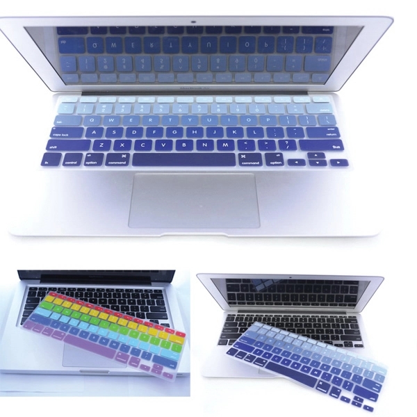 Colorful Rainbow Silicone Keyboard Film For 13.3" 1