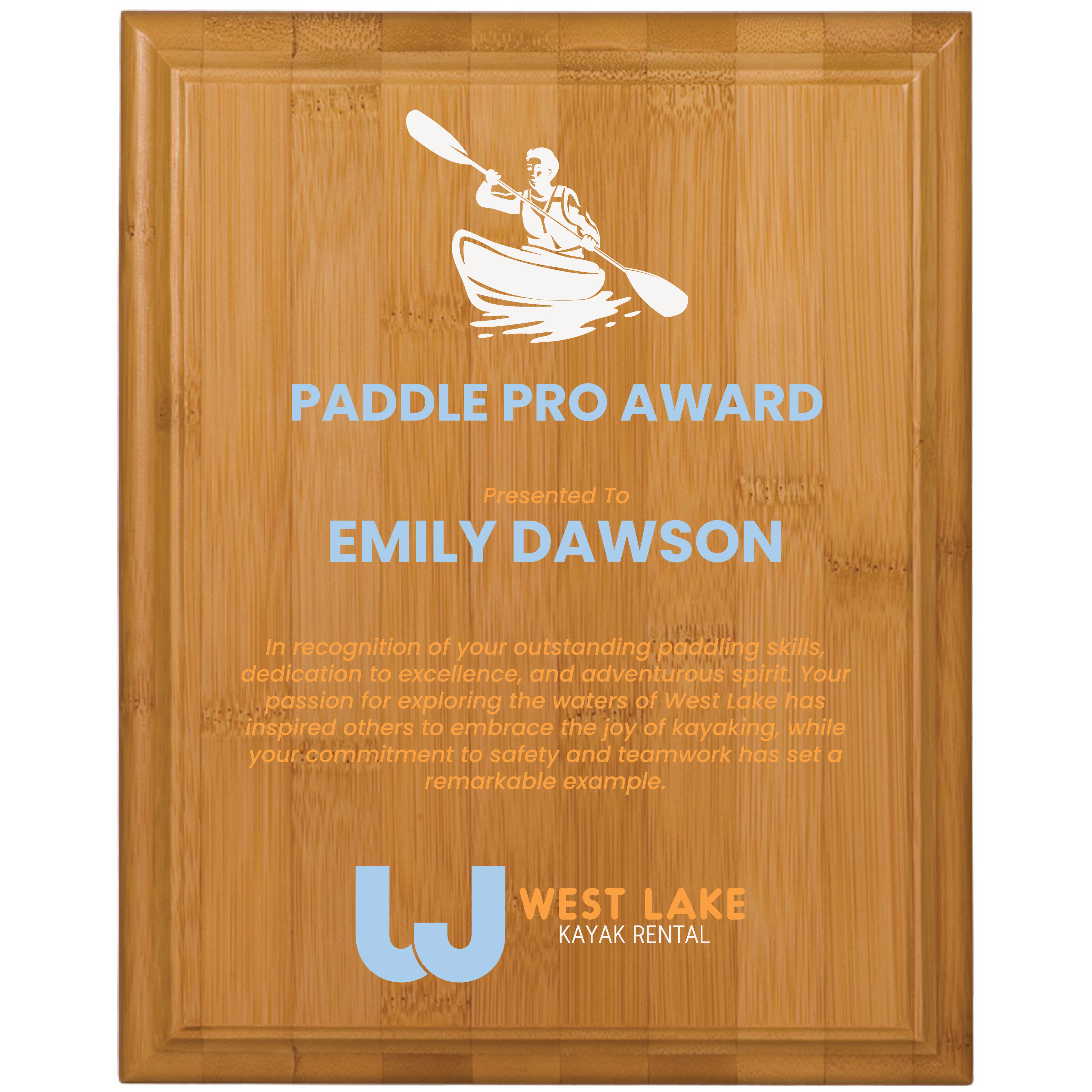 12" x 15" Bamboo Plaque