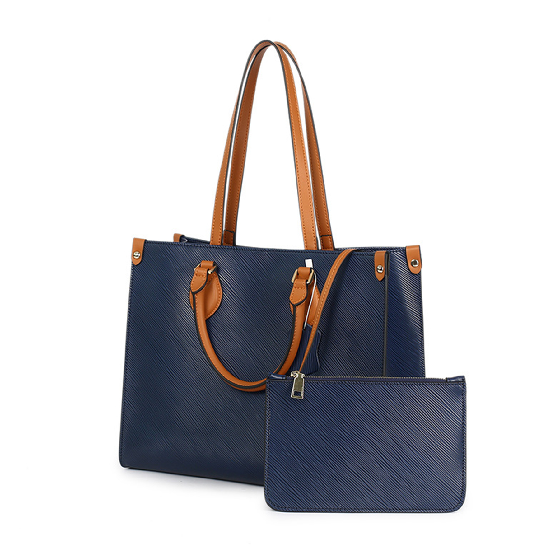 Leather Commuter Tote Bag, custom tote bag with logo imprint 2