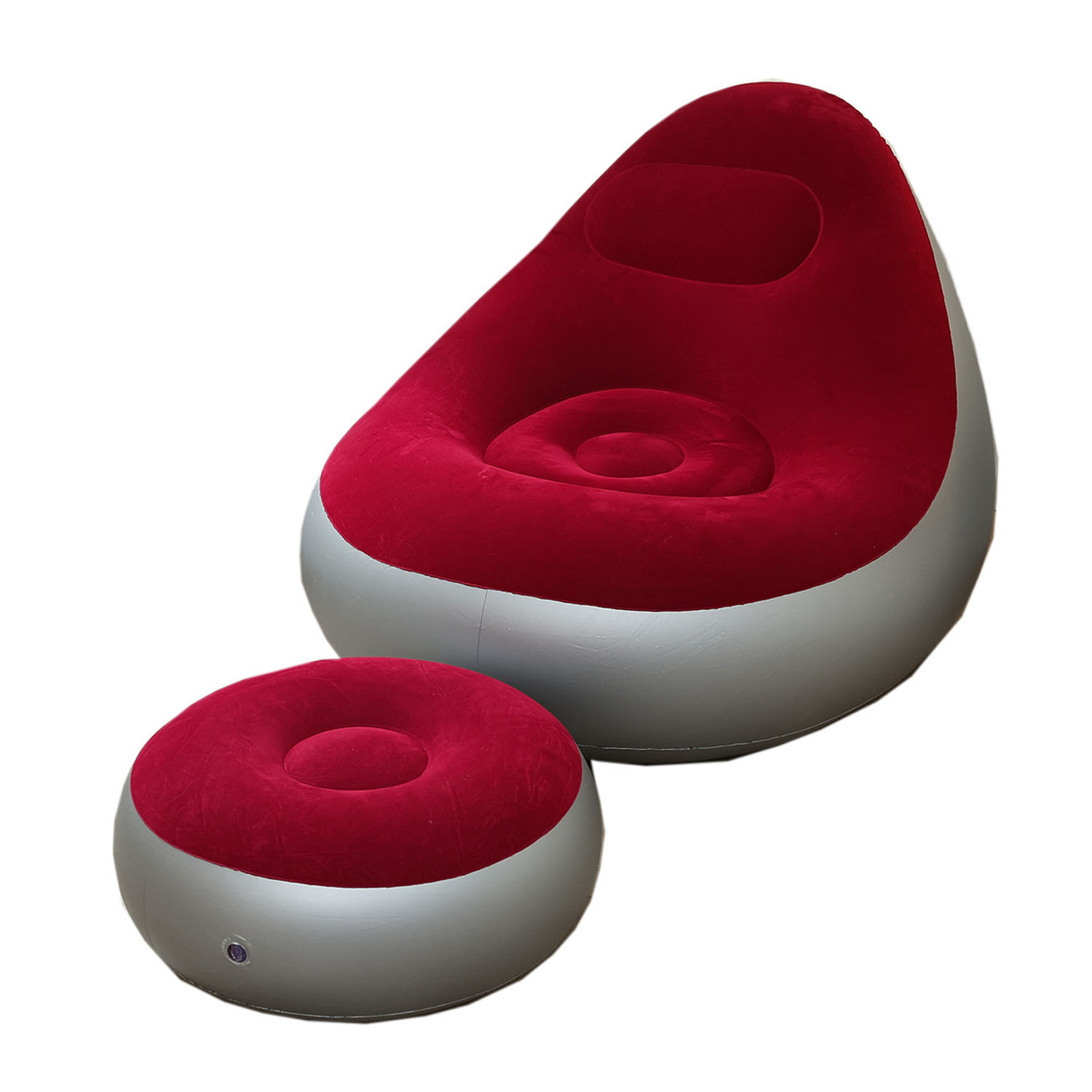 Foldable Inflatable Flocked PVC Sofa 4