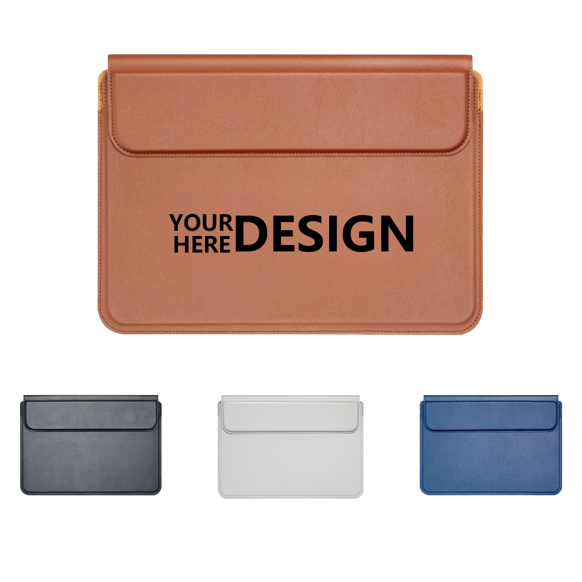 15.4" PU Laptop Bag with Stand Function 2