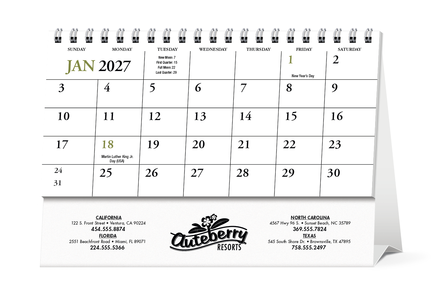 HotLine® Products Scenic America® Desk Tent Calendar 52