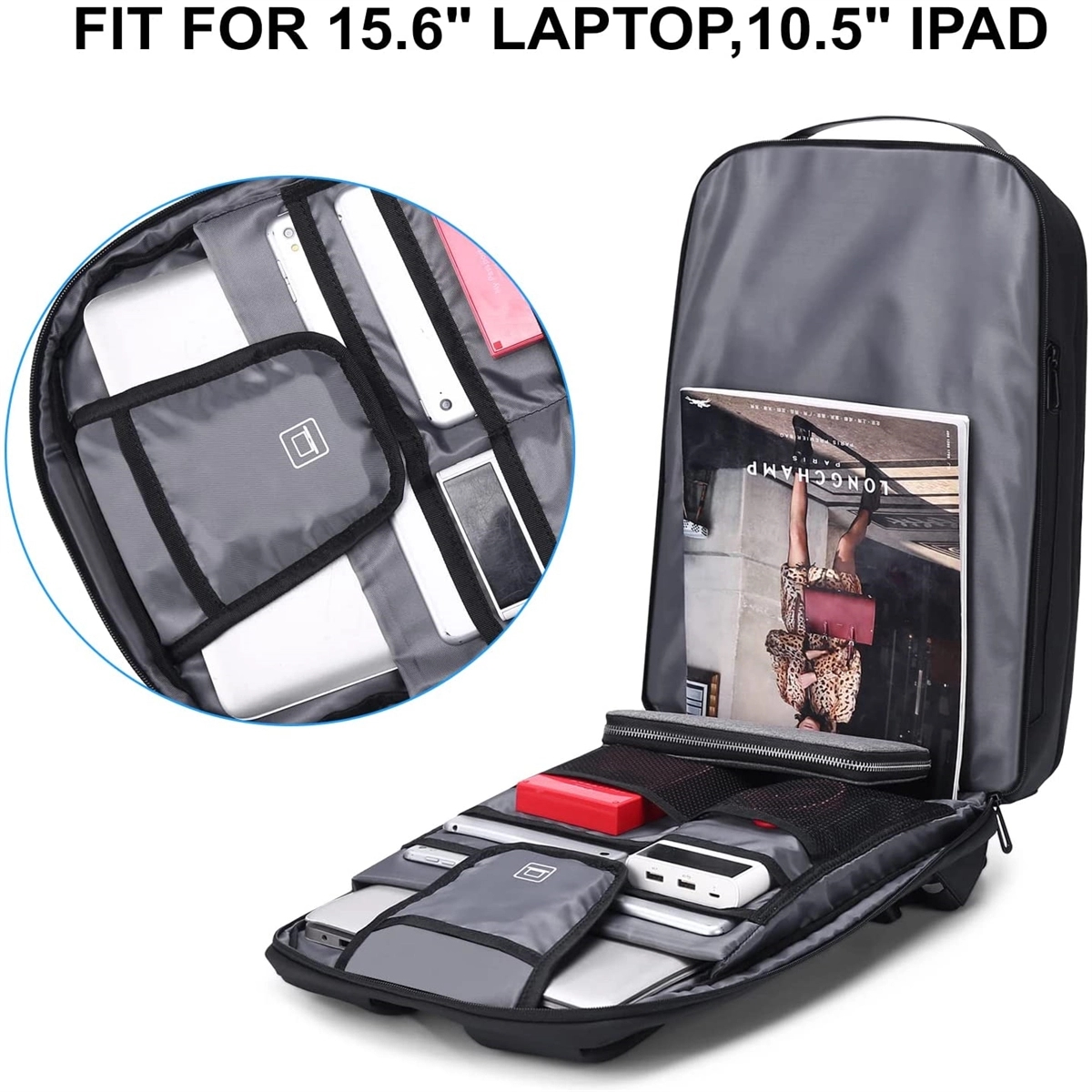 15.6 Inch Slim Laptop Backpack For Men 5