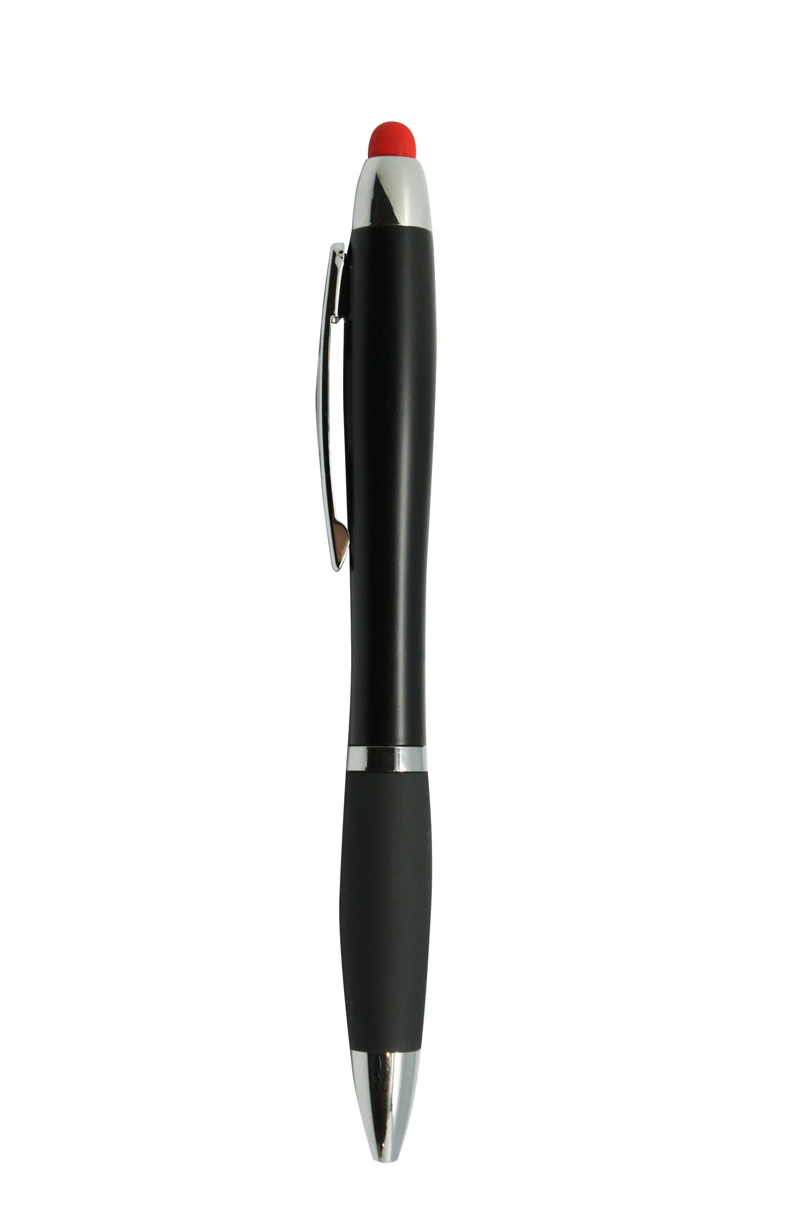 Curvy Plastic Light Up Pen with Stylus 4