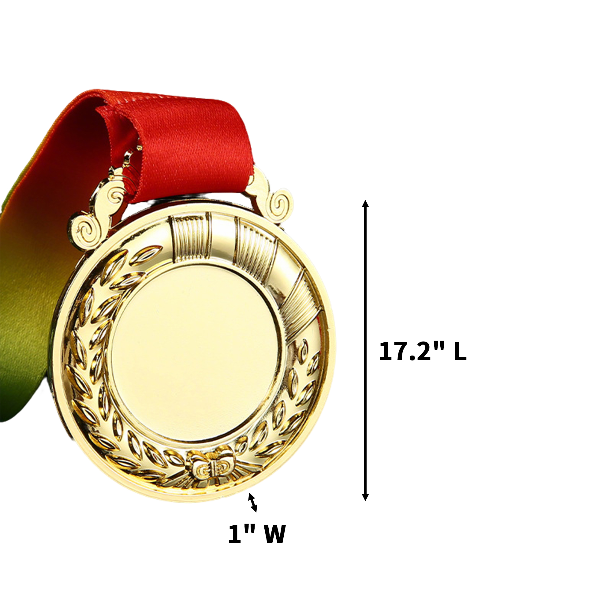 Zinc Alloy Medal 2.5" Diameter With Ribbon 17.2" Length X 1" Width 2