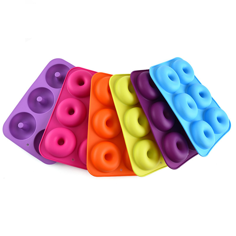 Non-Stick Silicone Donut Mold for 6 Donuts 2.95 Inch 24