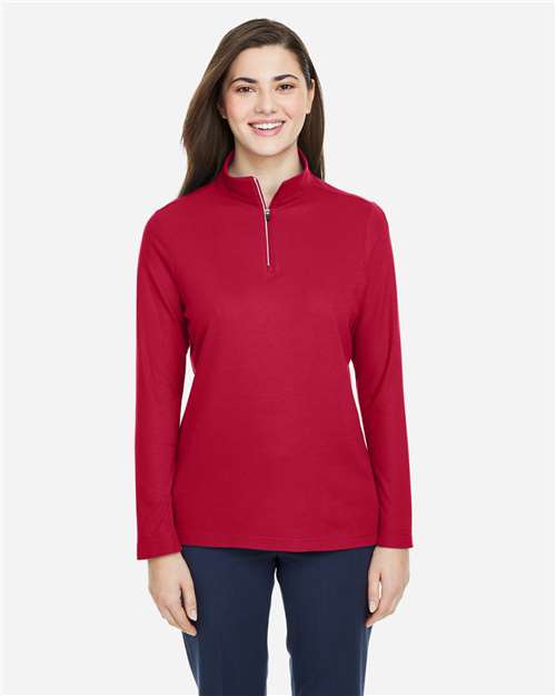 Women's Fusion ChromaSoft™ Pique Quarter-Zip Pullover - CE405W 31