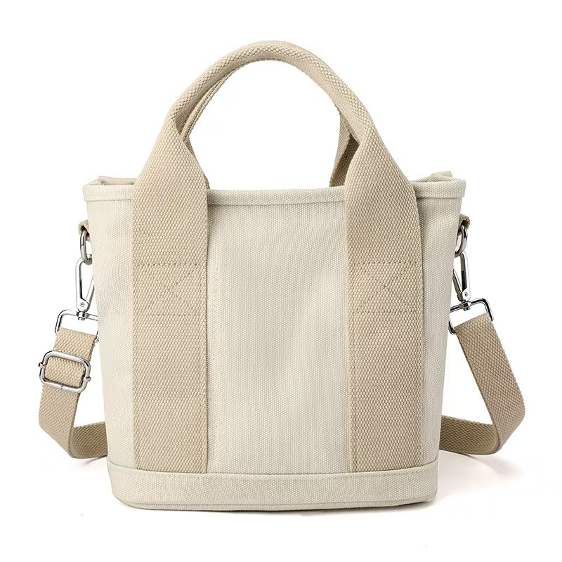 Versatile Canvas Tote Bag With Shoulder Strap For Teenager & College 8