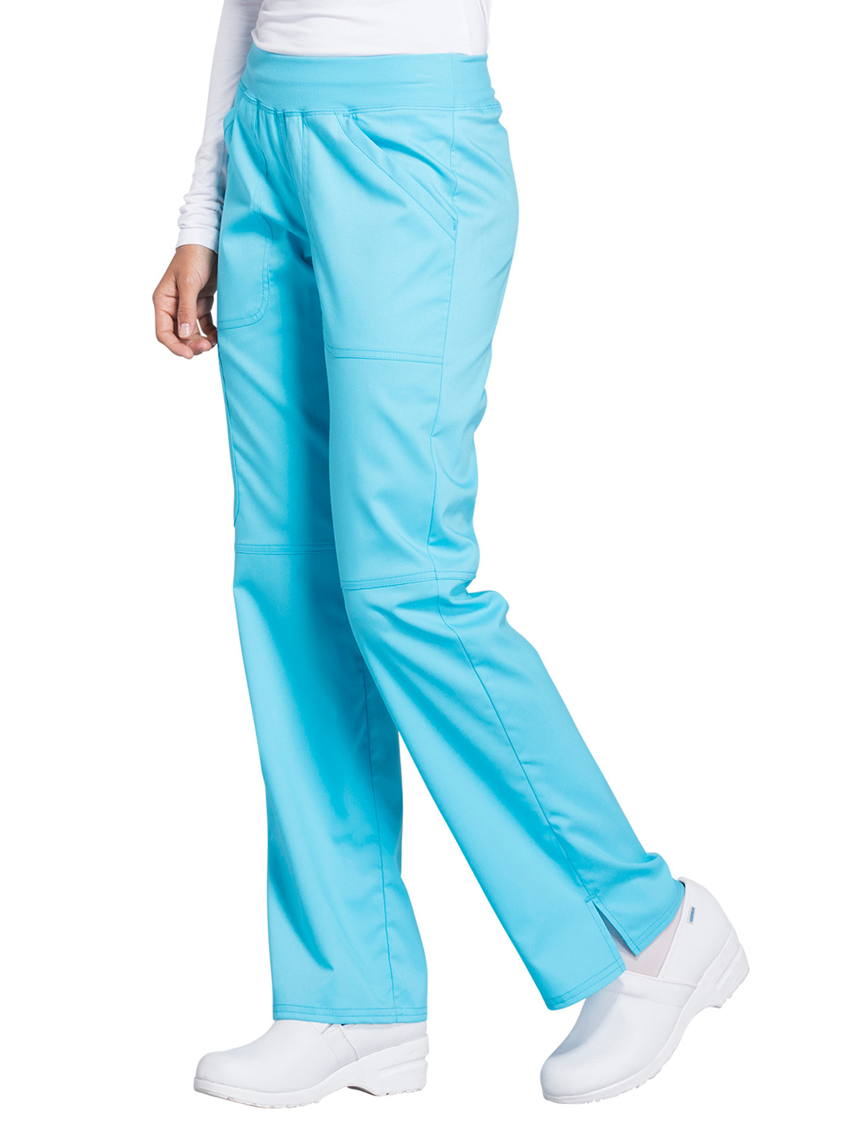 Cherokee - Workwear Revolution - Women's 4-Pocket Mid Rise Straight Leg Pull-on Pant 17
