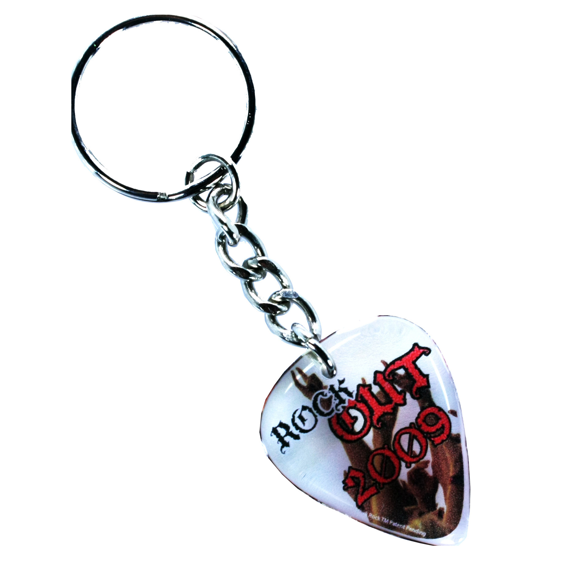 Guitar Pick / Plectrum, Standard Size Pick on Key Chain 2