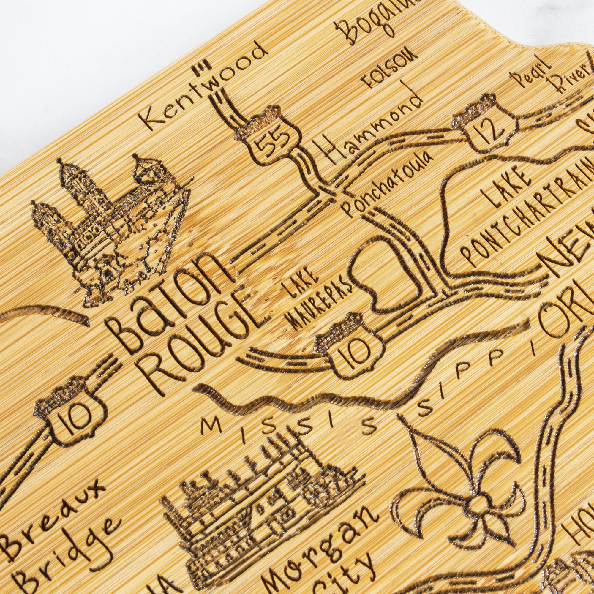 Destination Louisiana Cutting & Serving Board 12