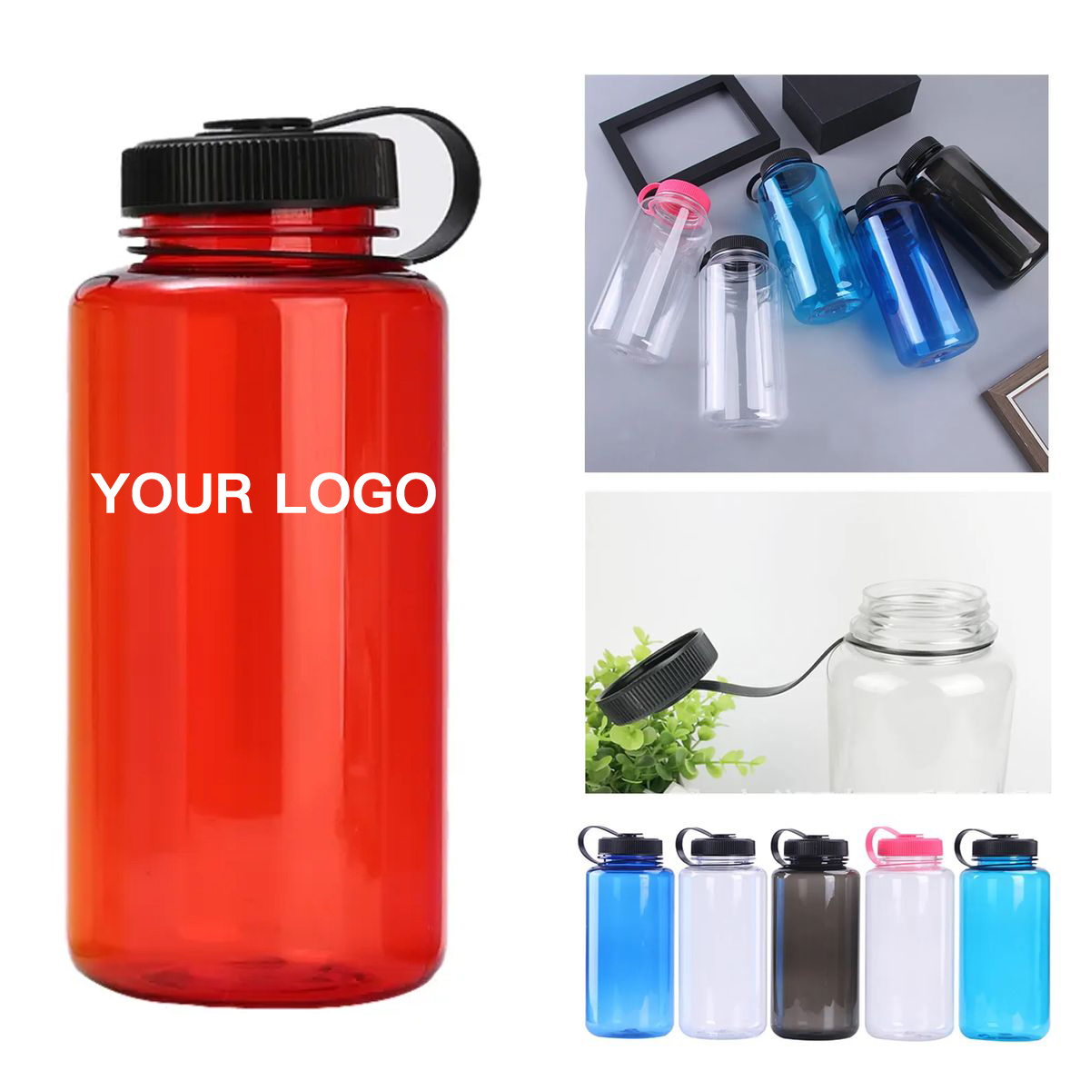 Durable 32oz Plastic Water Bottle for Camping Trips 2