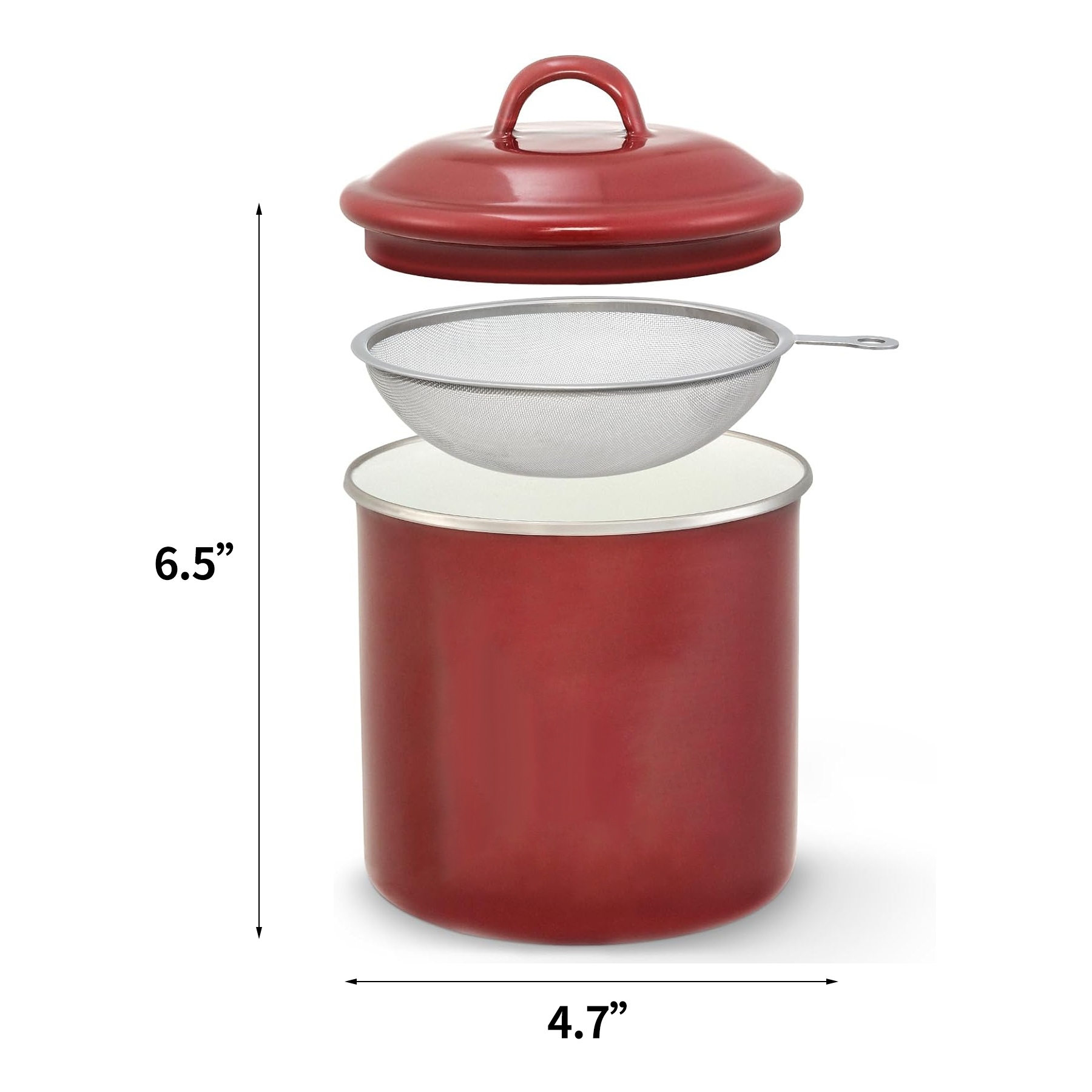 38oz (1.3L) Bacon Grease Saver Container with Fine Strainer 2