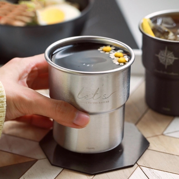 Stainless Steel Stackable Metal Drinking Cups 7