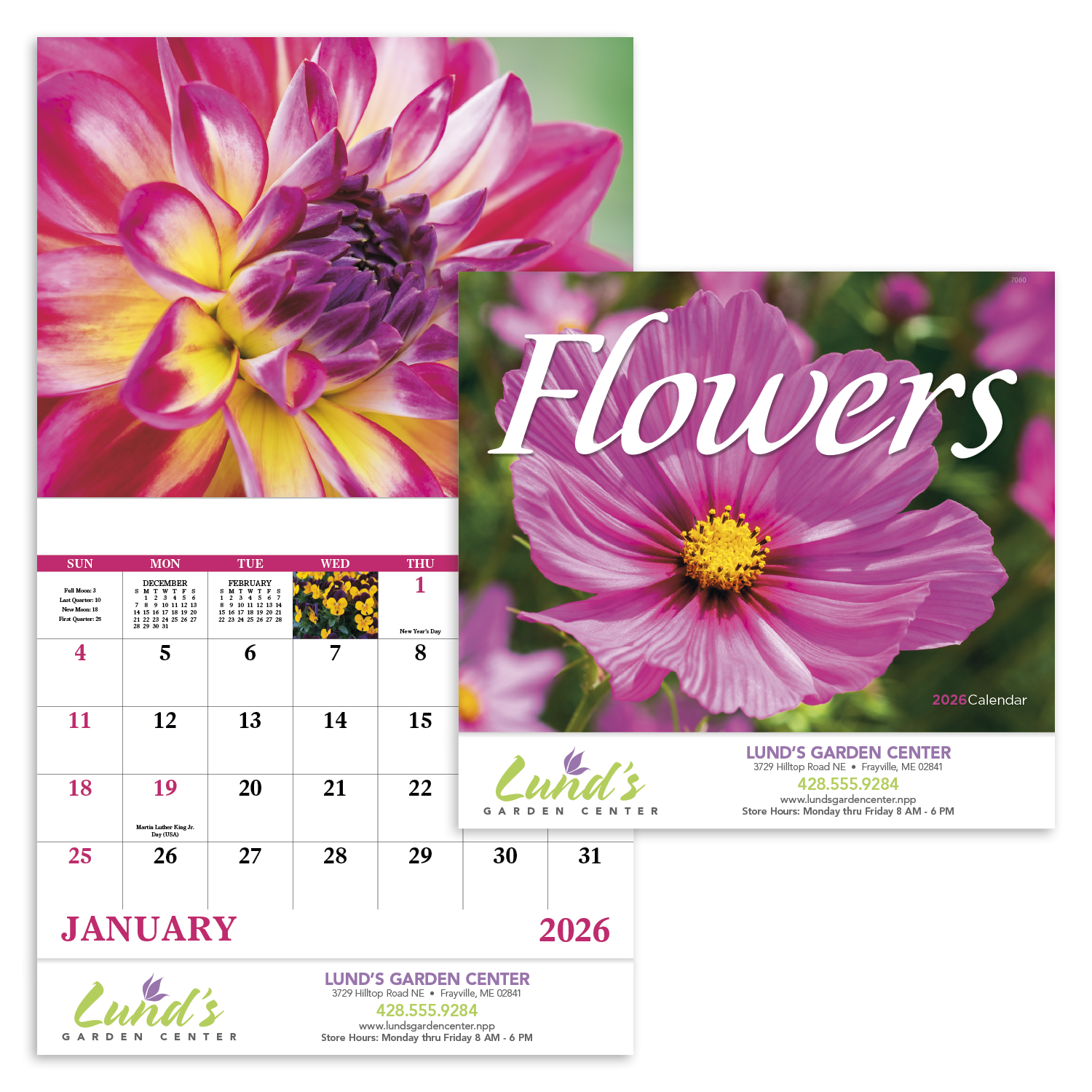Good Value™ Flowers - Stapled Calendar 1
