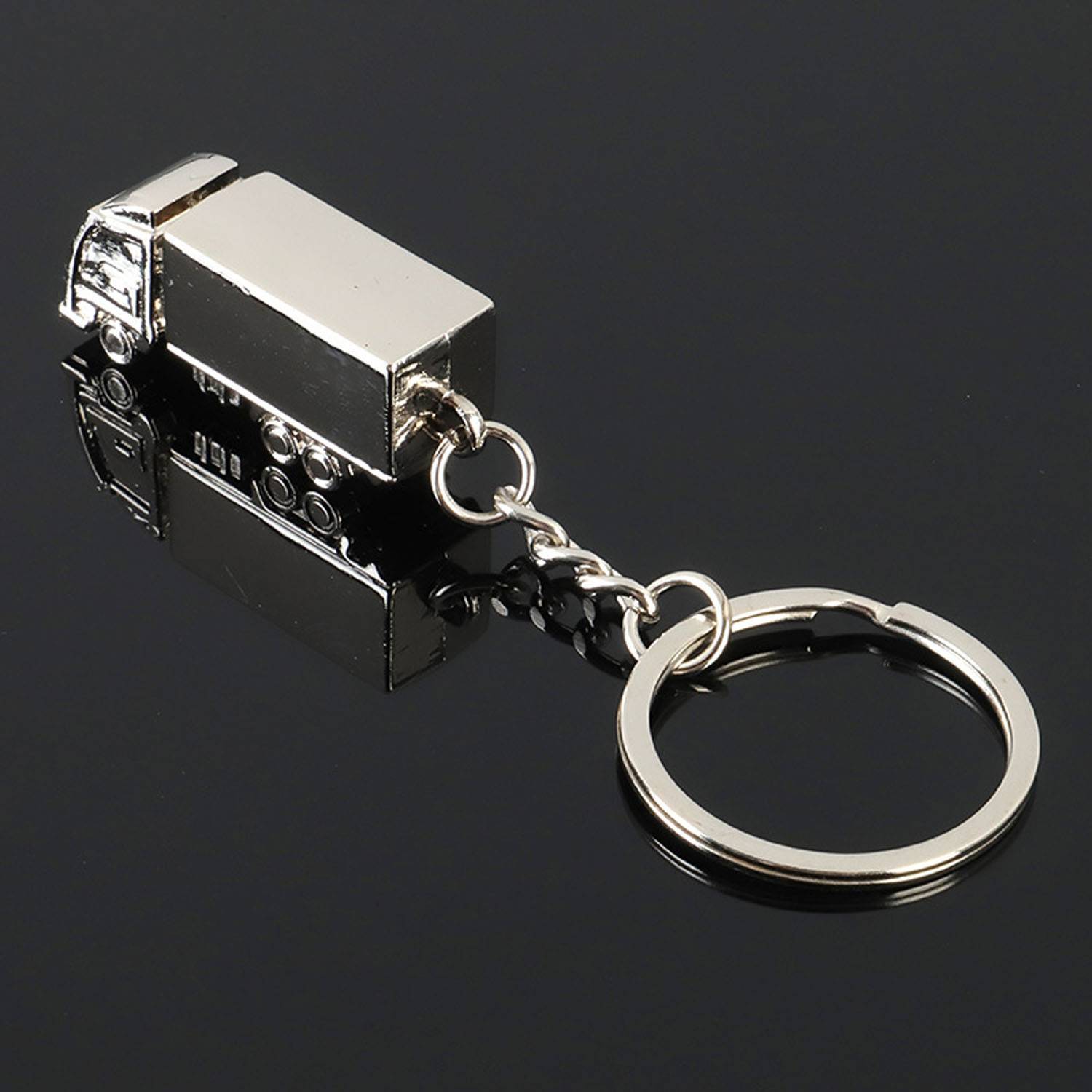 Mini Truck-Shaped Metal Keychain – Polished & Durable 2