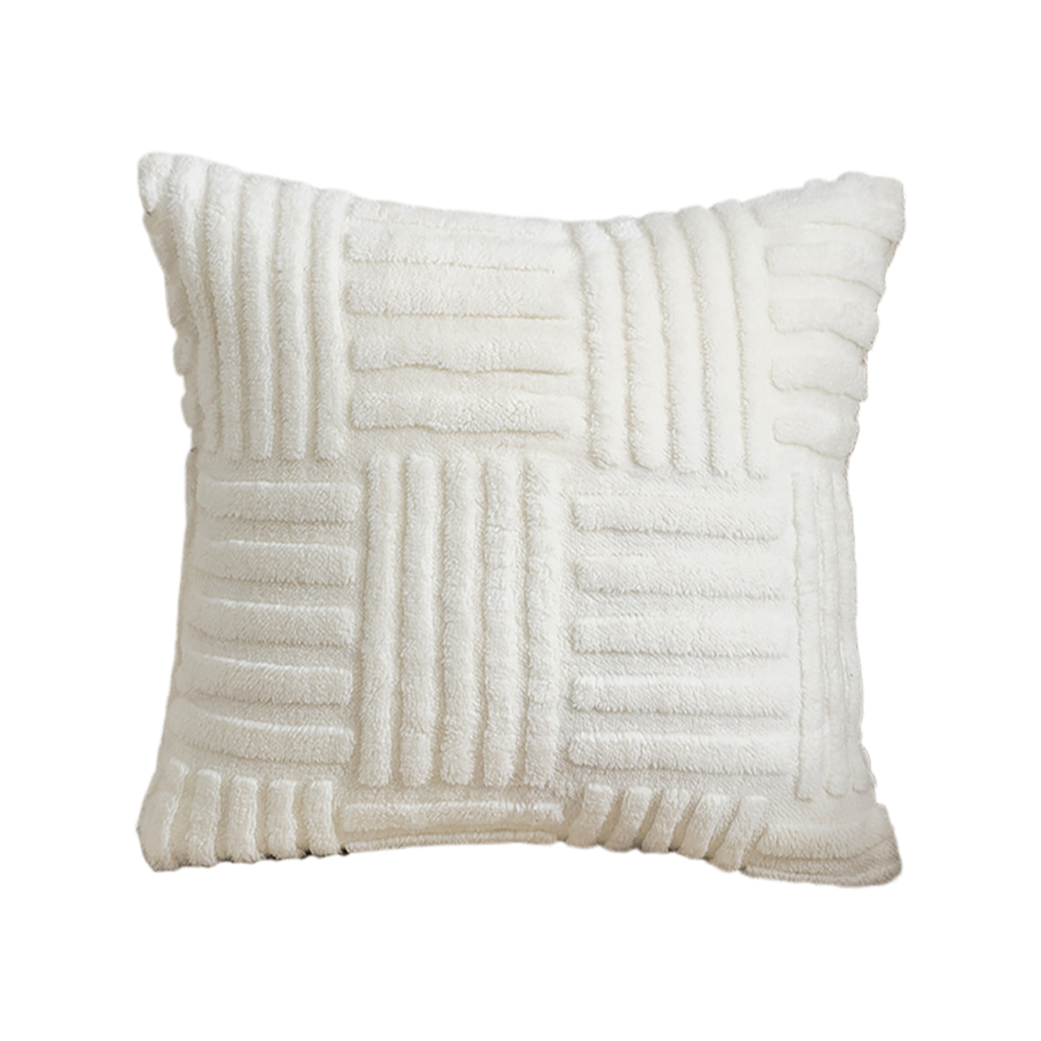 Striped Flannel Square Throw Pillow 3