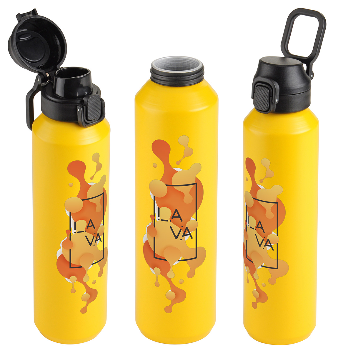 Nexus 27 oz Recycled Aluminum Bottle with Flip-Top Lid and Carabiner 85