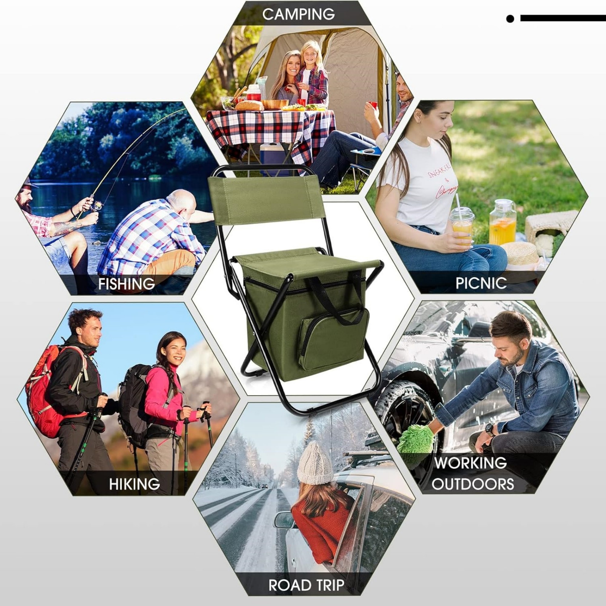 Lightweight Camping Chair With A with Cooler Bag 2