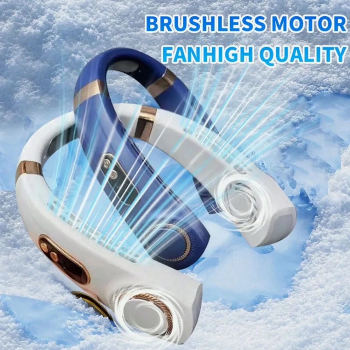 5 Speeds Smart Digital USB Charging Faster Cooling Neck Fan 6