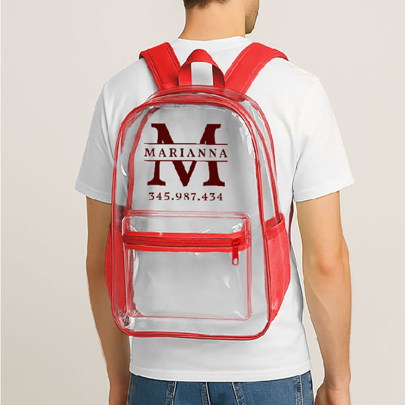 Pocket Clear Plastic Backpacks 13