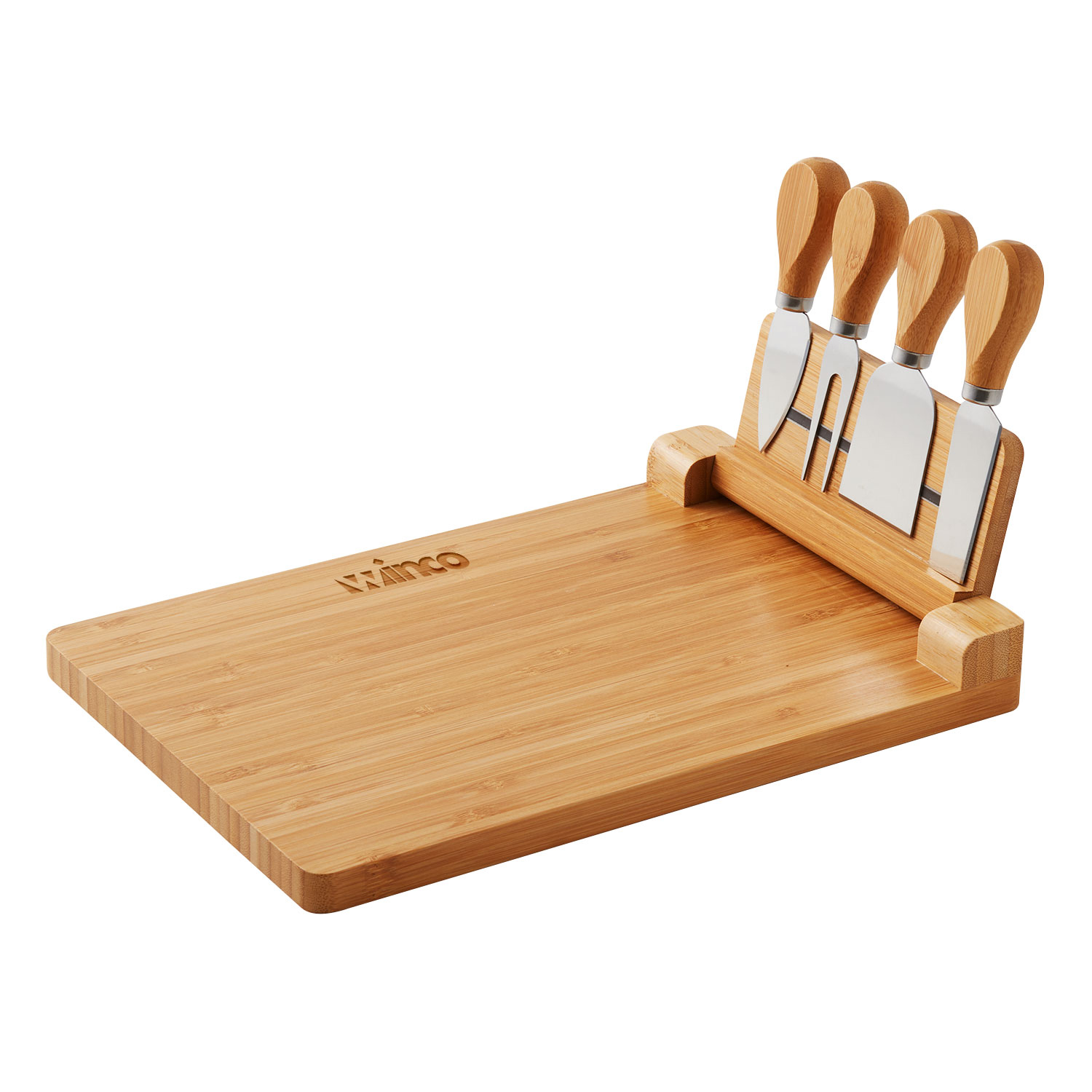 5-Piece Magnetic Bamboo Cheese Board Set 3