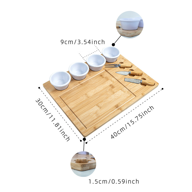 Bamboo Cheese Board Bread Cutting Board 2