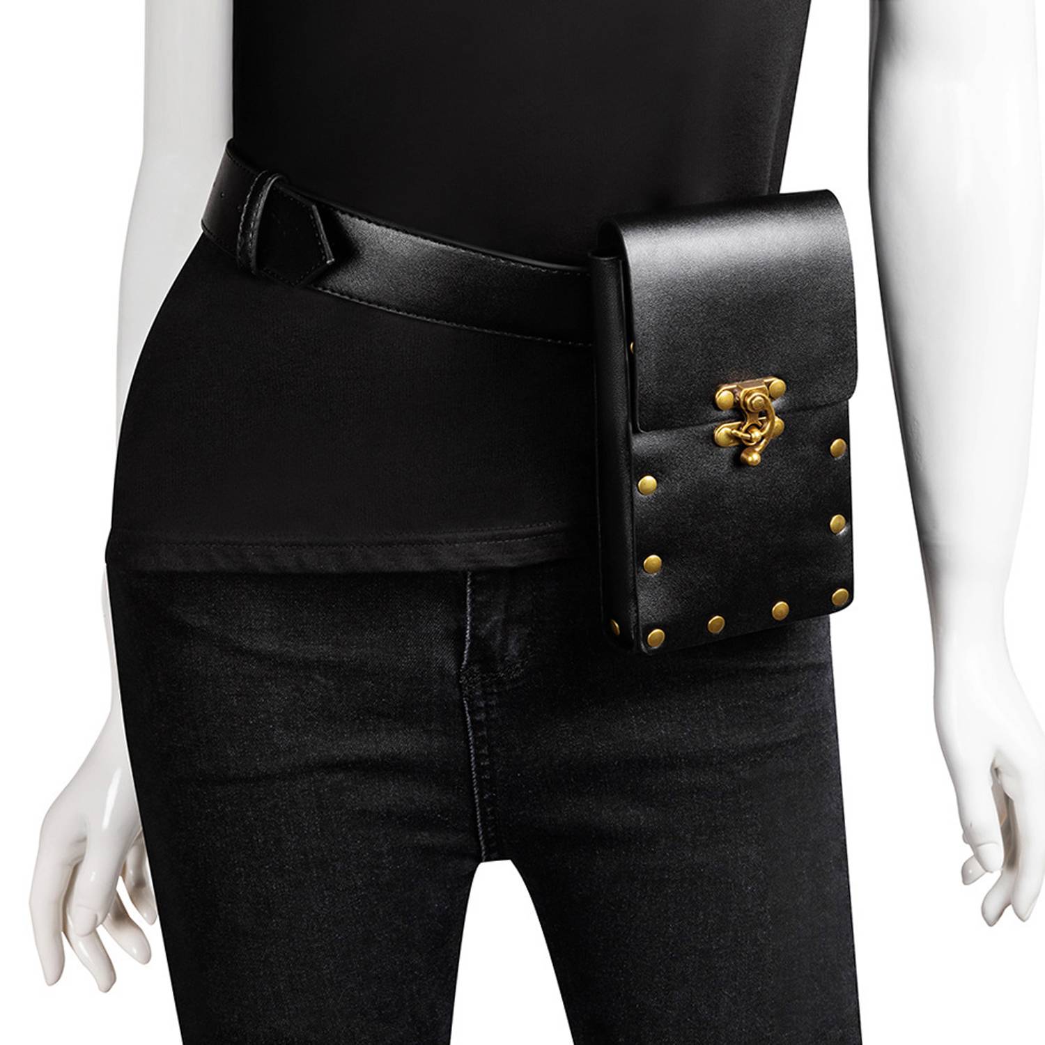 PU retro women's outdoor diagonal sports mini waist bag 8