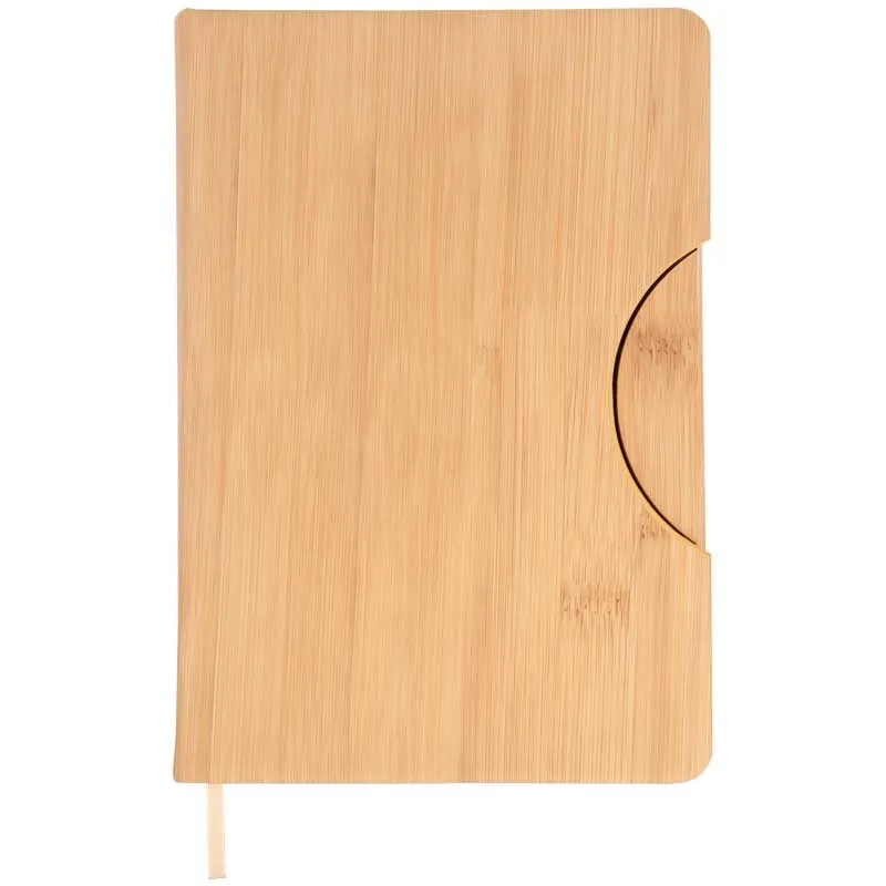5.8x8.3 Maui Faux Bamboo Notebook with Phone Holder 4