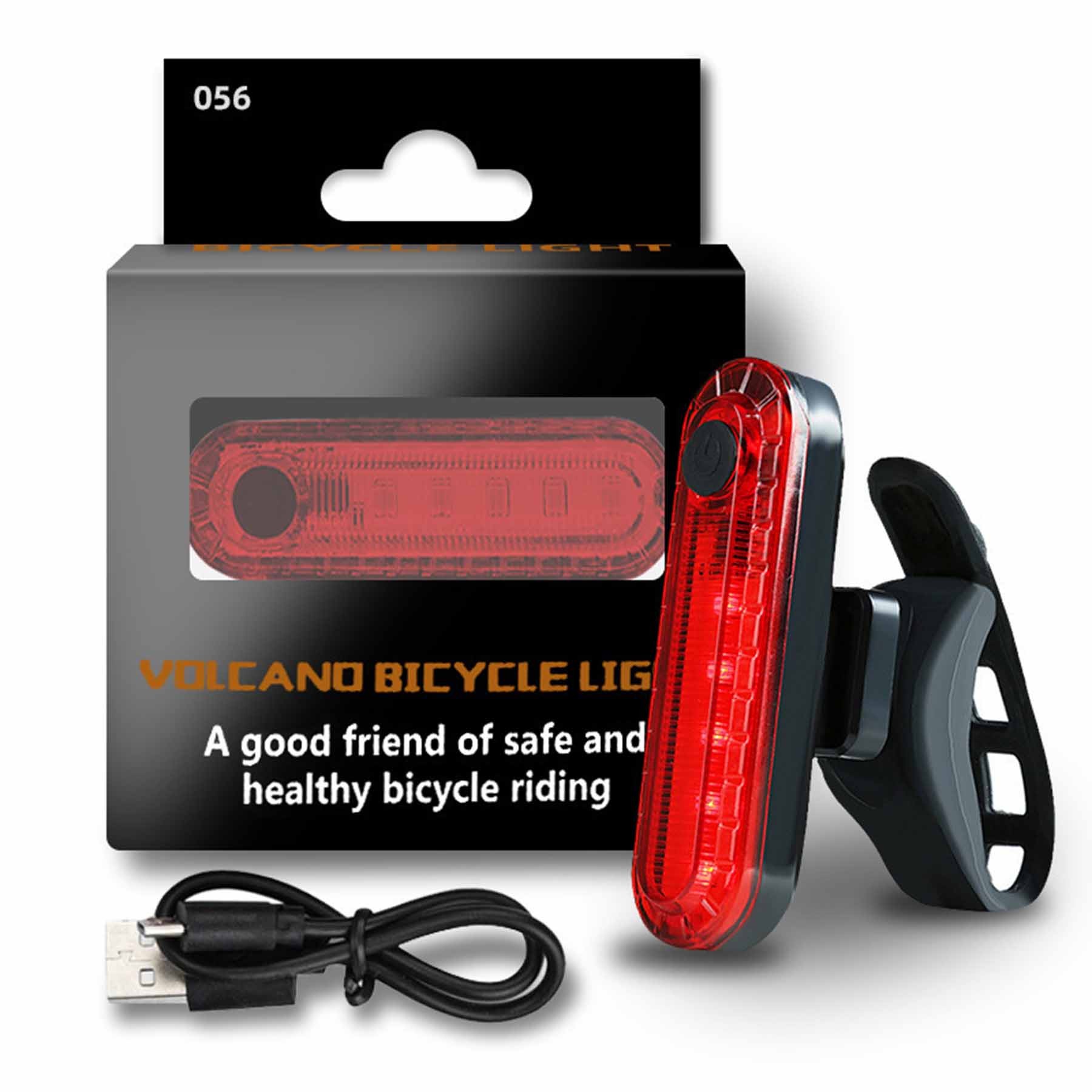 USB Rechargeable LED Bike Tail Light Safety Light 5
