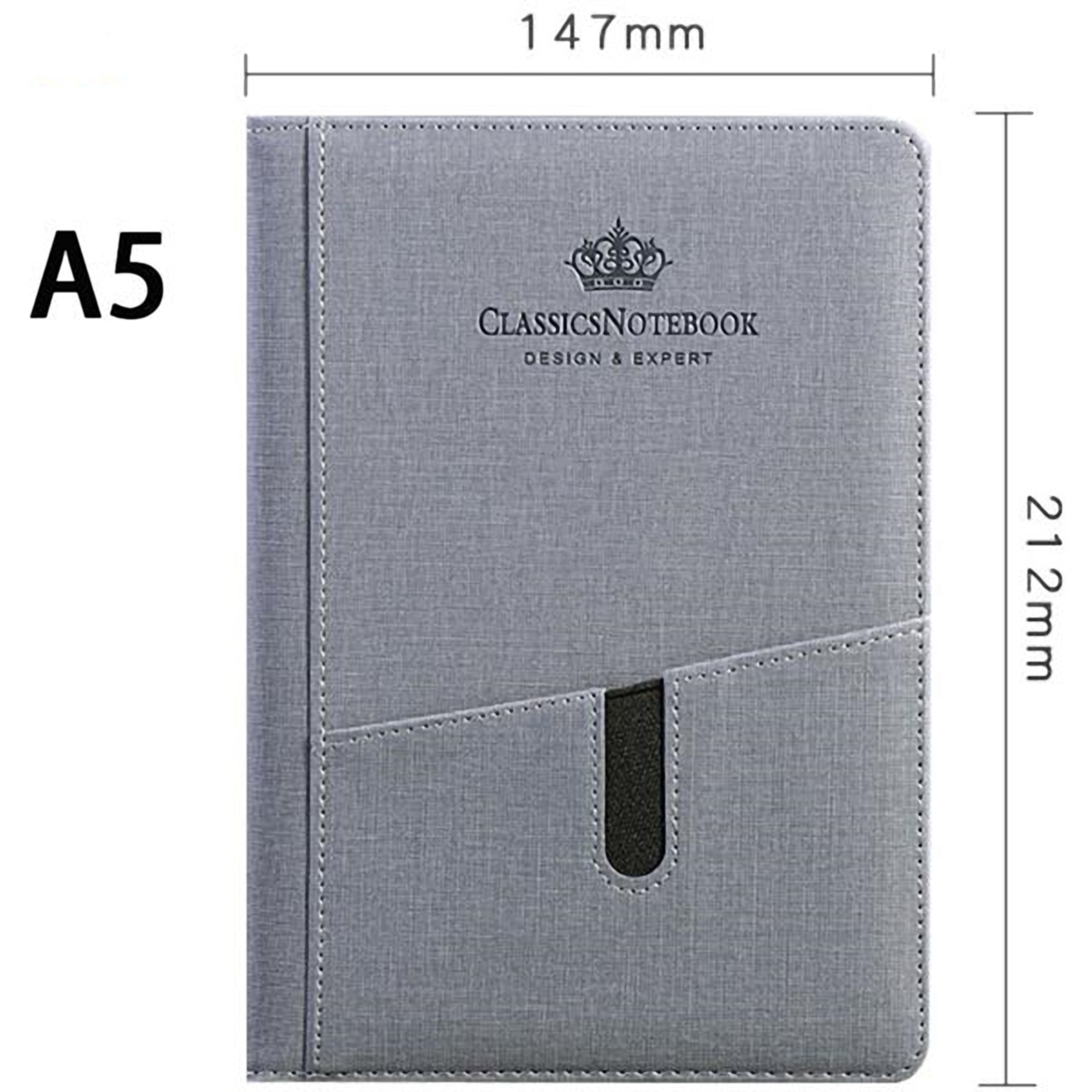 A5 Padded Leather Notebook w/82 Lined Pages 5