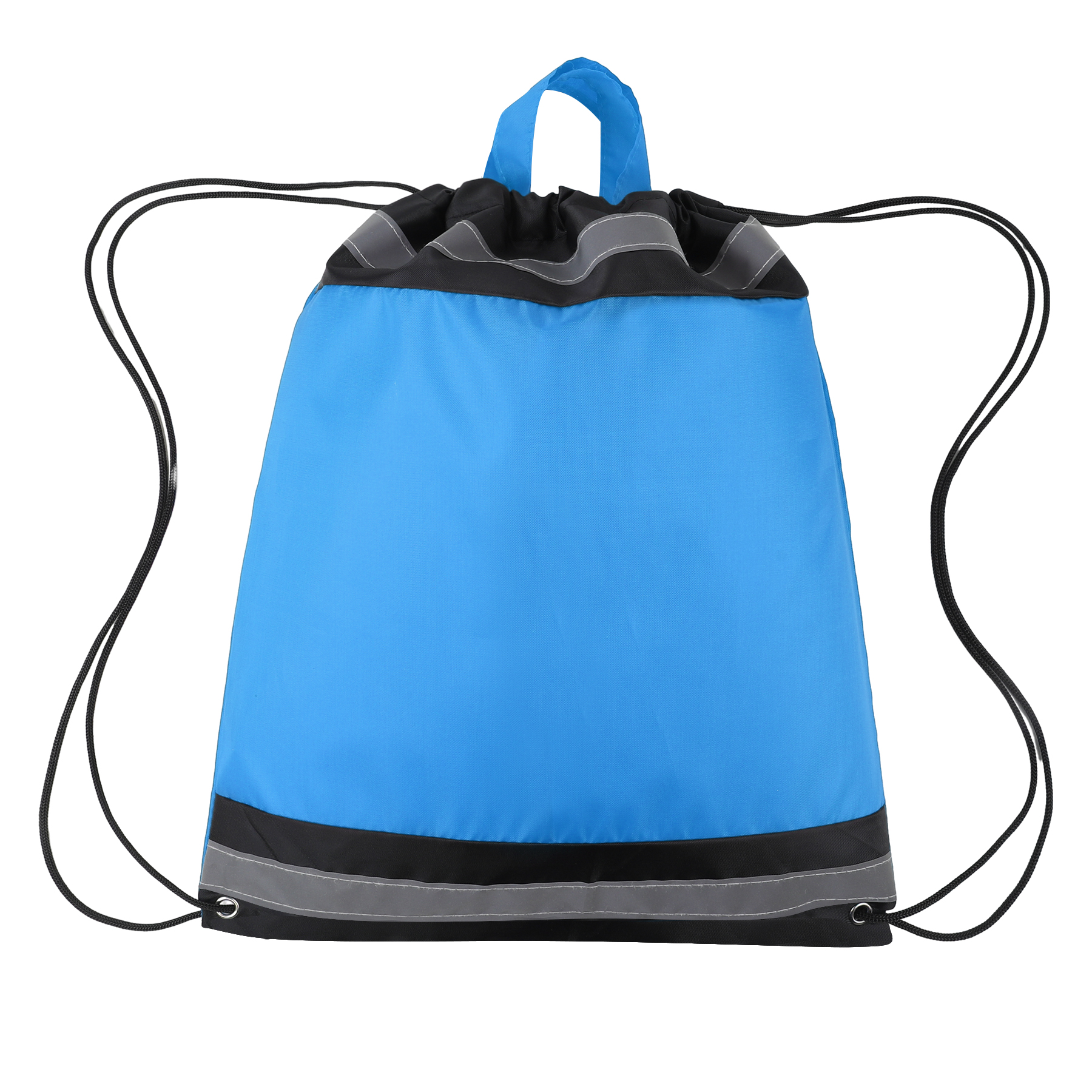 Small Reflective Polyester Drawstring Backpack 12