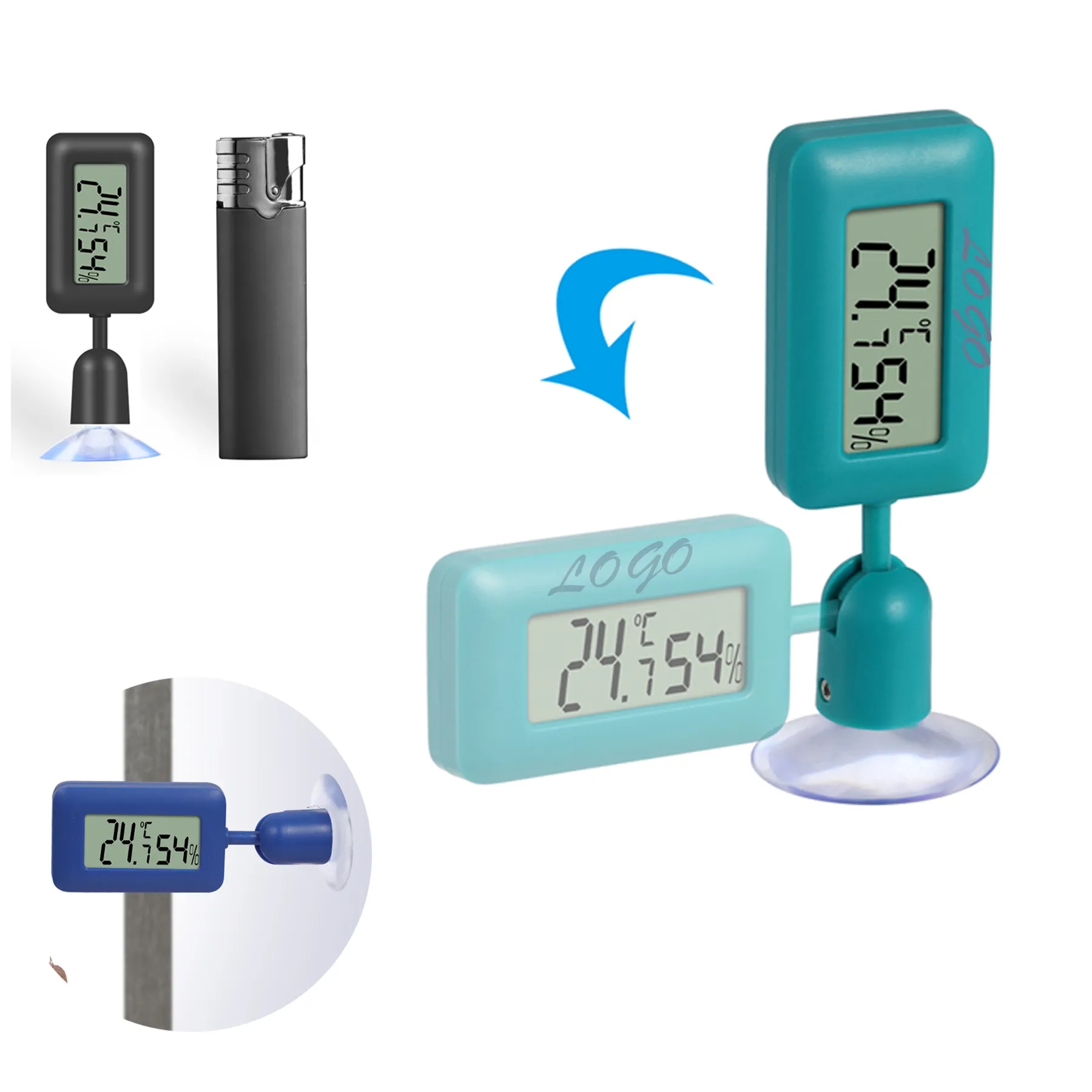Rotating Luminous Large Suction Cup Hygrograph 5
