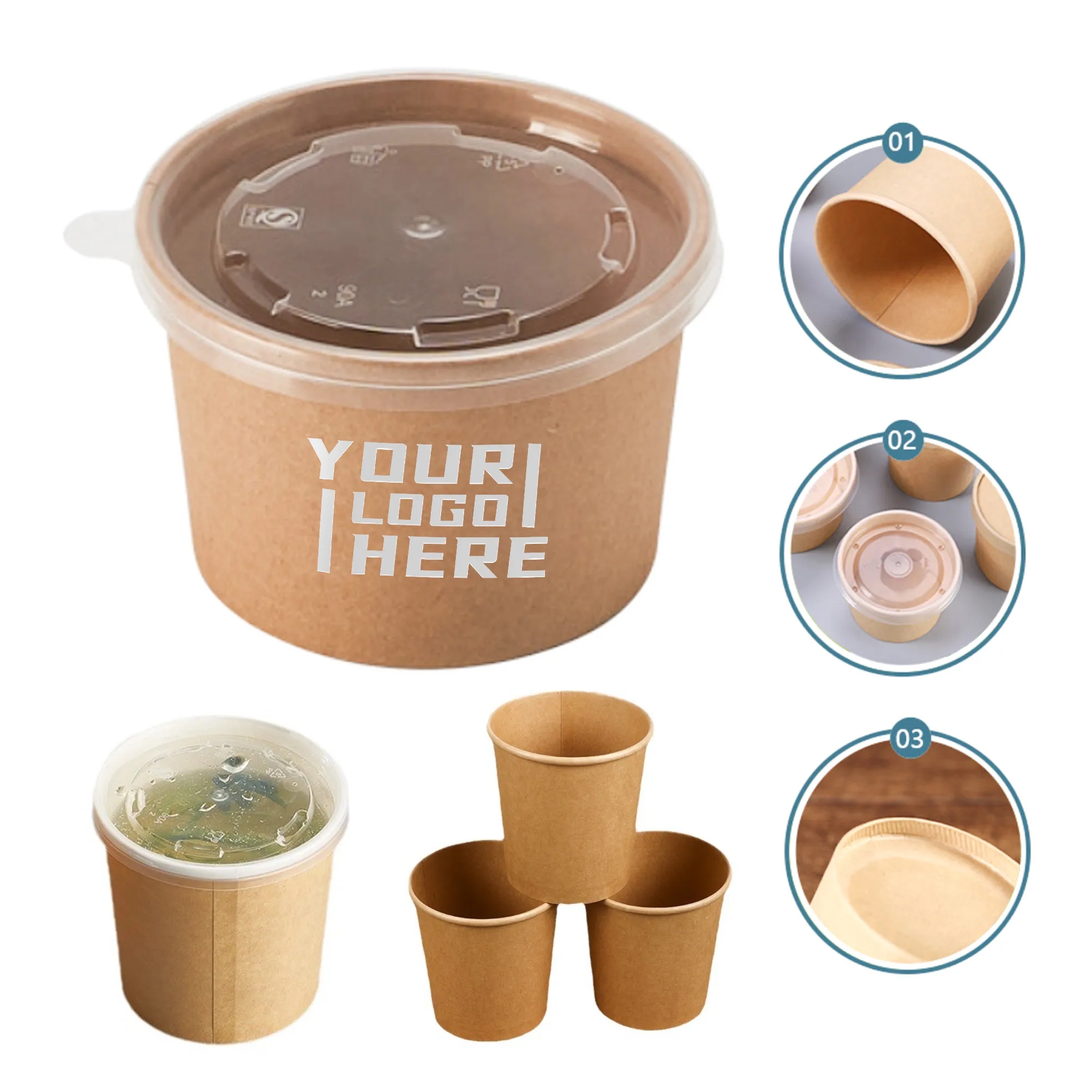 Kraft Paper Soup Box