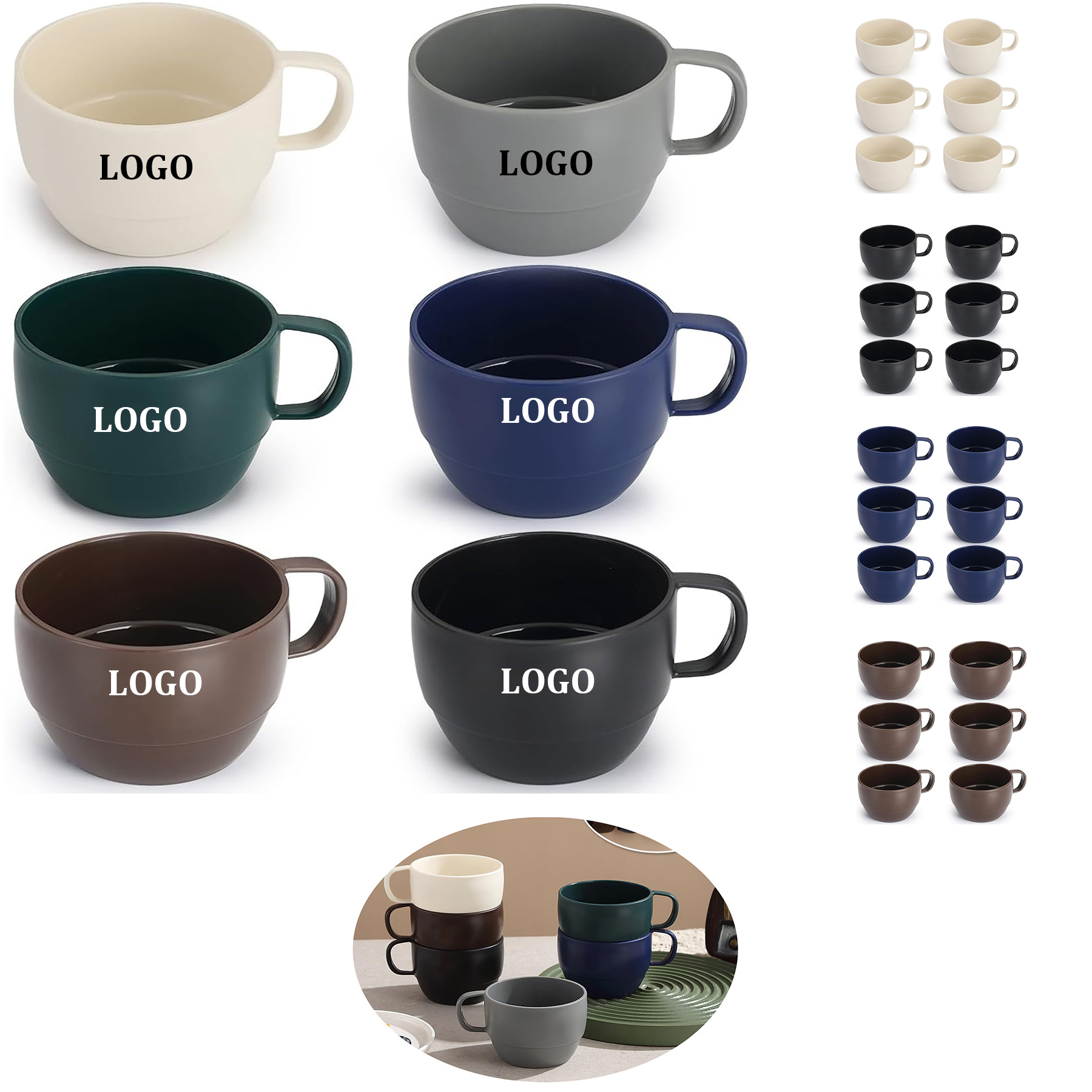 Coffee Mugs Set of 6 5