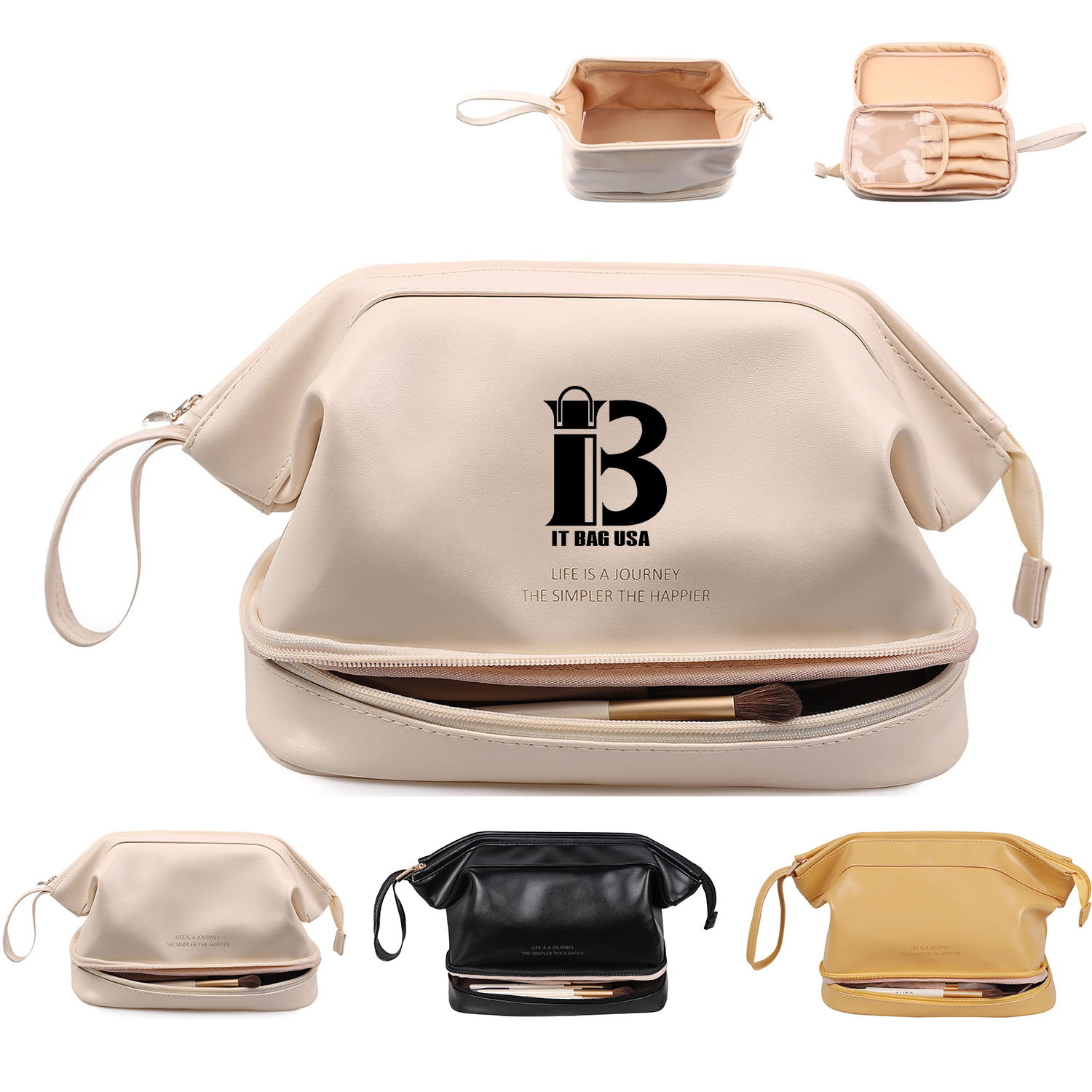 Large Double Layer Cosmetic Bag 2