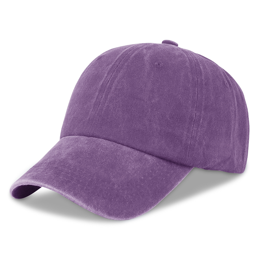 Stock Washed Cotton 6-Panel Baseball Cap w/ D-Ring Metal 52