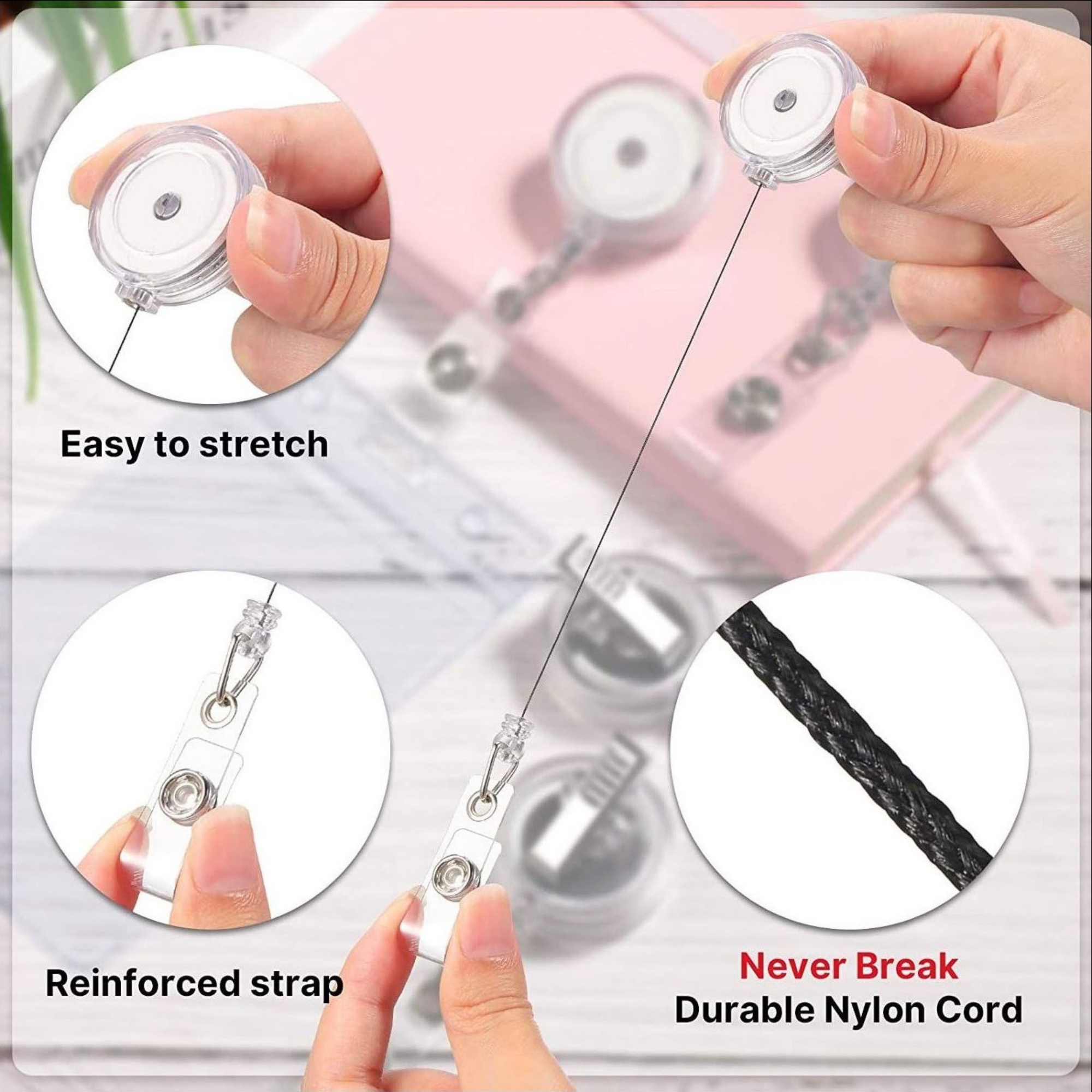 Clear Retractable Badge Reel 5
