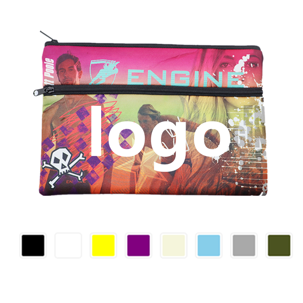 Two Zippered Neoprene Pencil Case 1