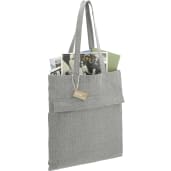 Recycled Cotton Herringbone Tote w/Zip Pocket 41