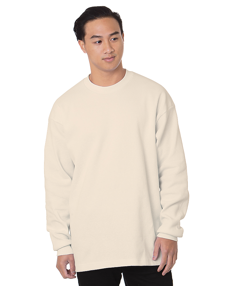 Heavyweight Waffle Knit Thermal, custom hoodie or sweatshirt with logo imprint 4
