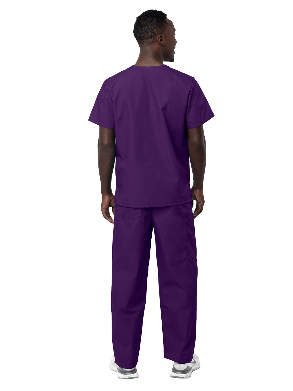 Adar - Sivvan - Unisex V-Neck Top Drawstring Pant Scrub Set 27