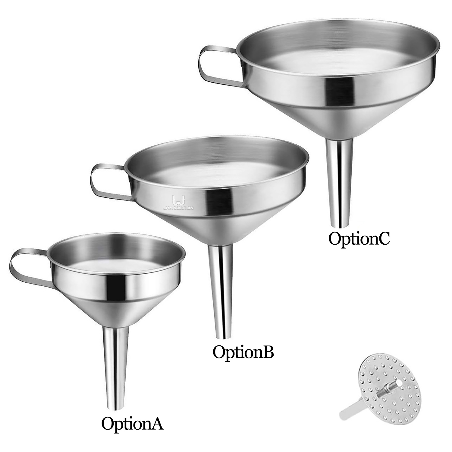 Stainless Steel Funnel W/ Handle Design And Filte 6