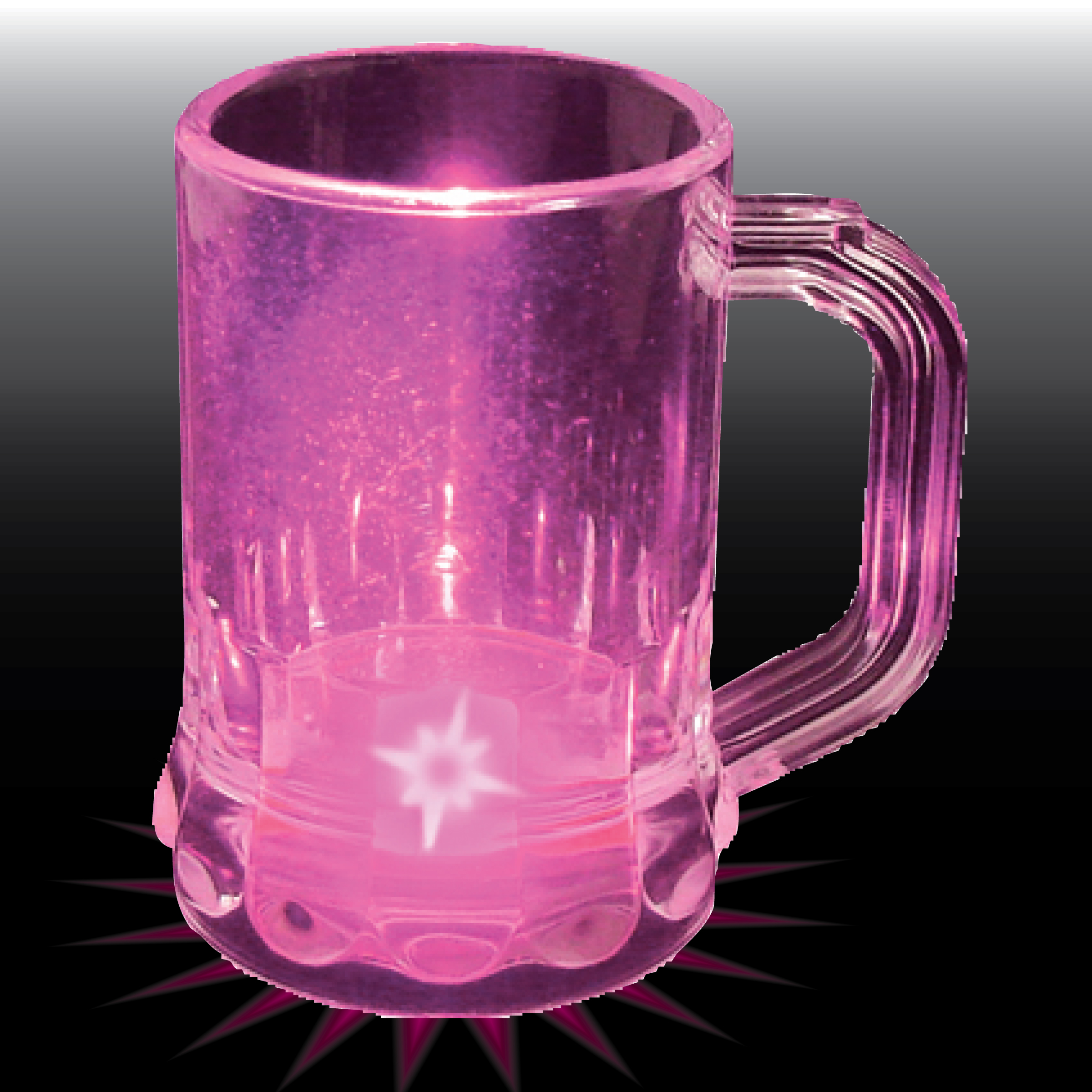 1.25oz Light Up Plastic Fluted Mini Mug with Handle 8