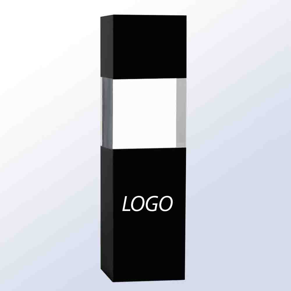 BLACK-CLEAR COLUMN OPTIC CRYSTAL AWARD 6