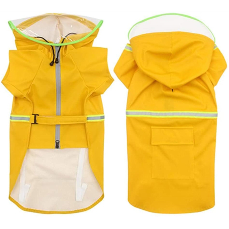 Raincoats for Large Dogs with Reflective Strip Rain 2